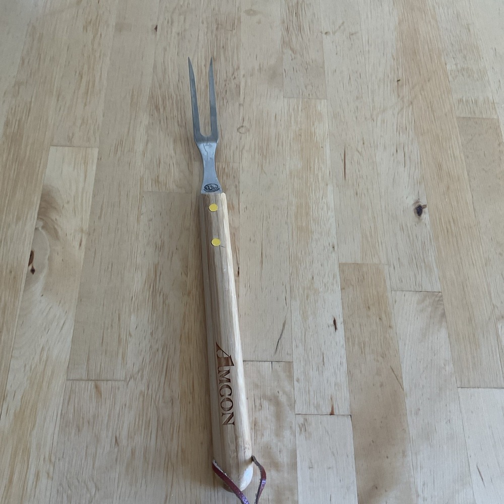 Amcon Vintage Meat Fork Wooden‎ Handle Niagara Cutlery